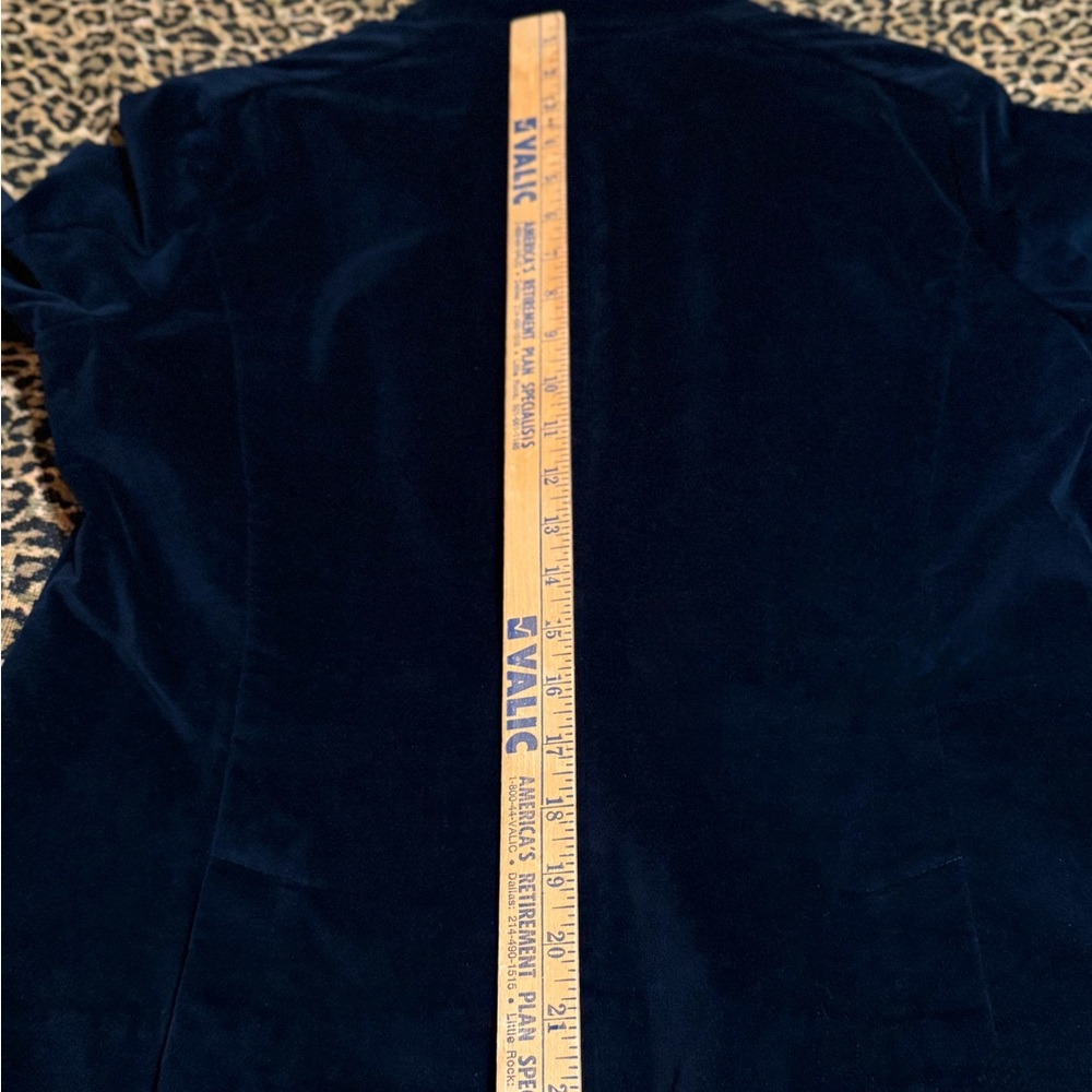 Talbots Navy Blue velveteen jacket size 12 - Picture 6 of 11
